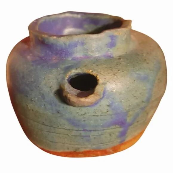 Handcraft Ceramic Teapot Rustic Green Blue Glaze Finish Unique Handmade Pottery